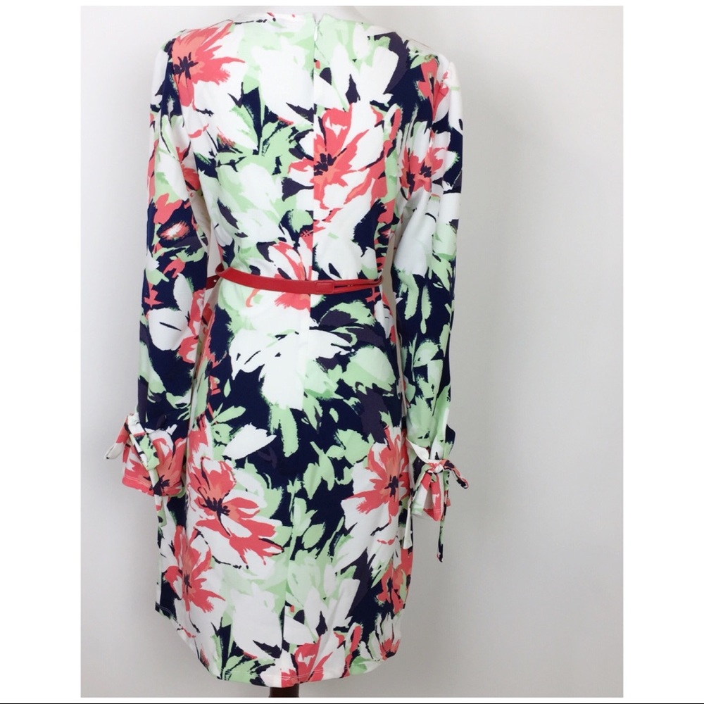 Nine West Long Sleeve Puff Printed T-Shirt Dress - Picture 4 of 8